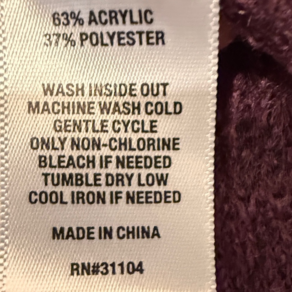 Wonderly Women's Deep Purple Cowl Neck Sweater size XXL. NWT - Picture 6 of 7